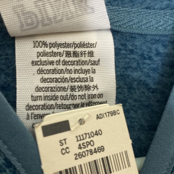 PINK Heathered Teal Blue Lightweight Zippered Hoodie with Pockets _ NWT _ Soft! - Picture 4 of 7